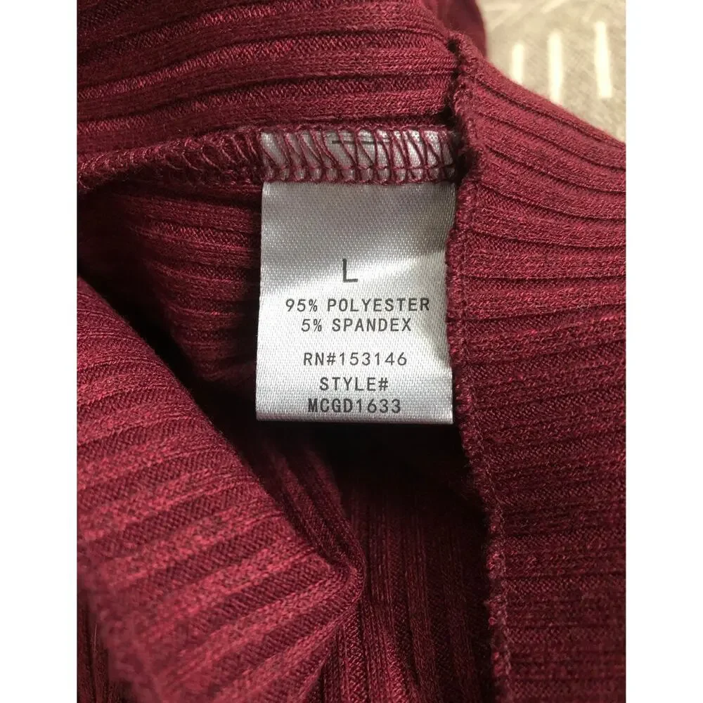 NWT Dual Nature ribbed dress in wine from Nordstrom Rack size large